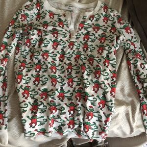 Roller rabbit Christmas monkeys. Size 12.